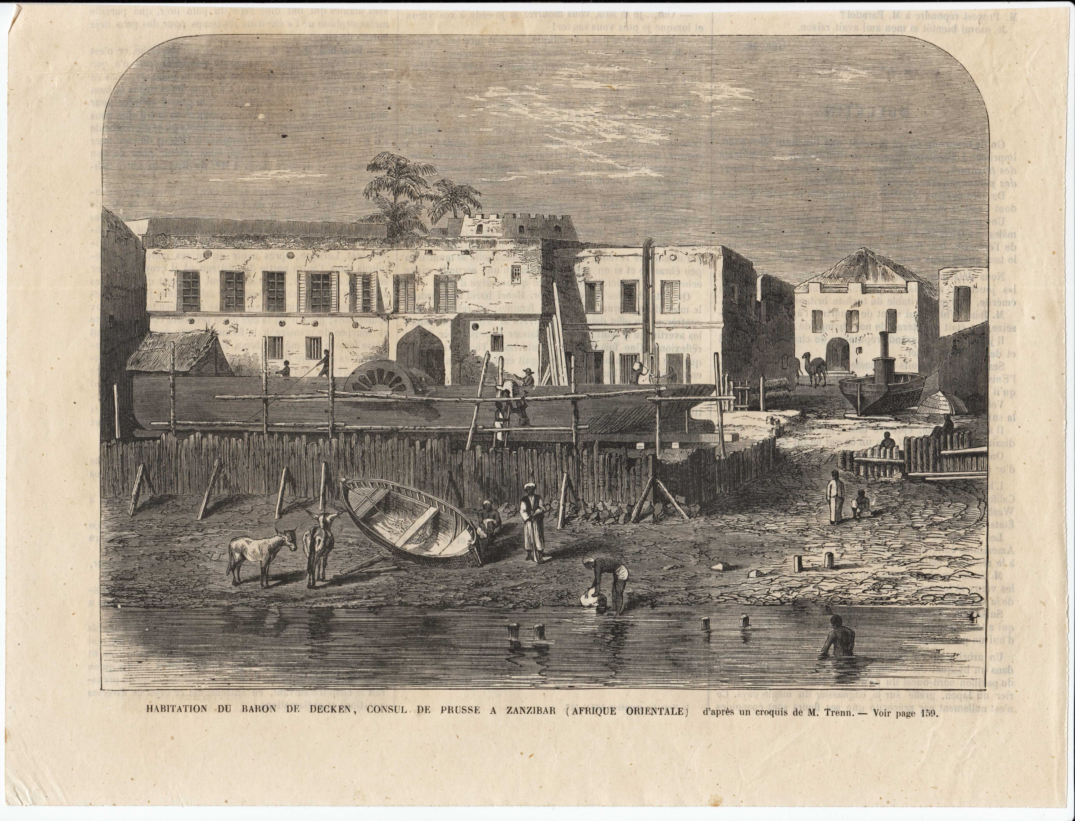 German Sketch, House of Baron Decken, Zanzibar.